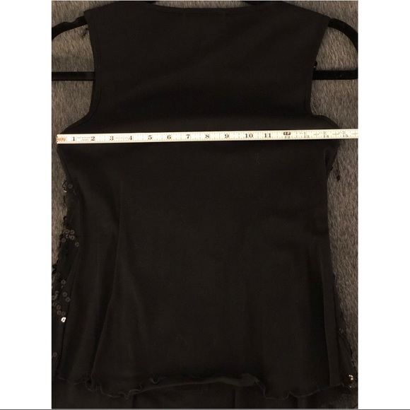 Azel Hazel Black Sequin Front Tank Top Small NWT - Picture 4 of 6